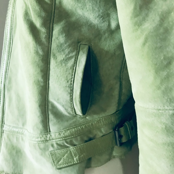 WILSONS LEATHER LIME GREEN LEATHER JACKET - Picture 10 of 16